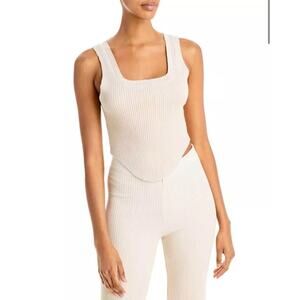 Cotton Citizen Ibiza Square Neck Tank Top White